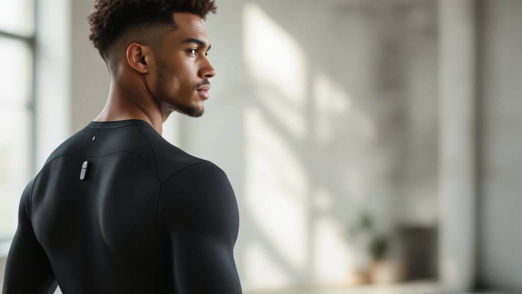 Close-up of the KineticWeave modular sensor pod and garment fabric